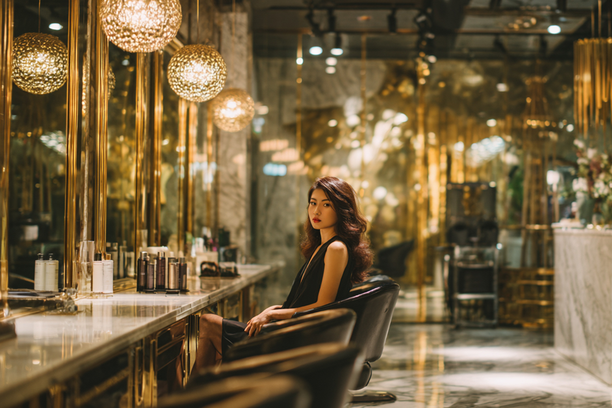Salon kecantikan premium Jakarta - Luxe Hair Design & Beauty Studio dengan fasilitas modern dan layanan profesional